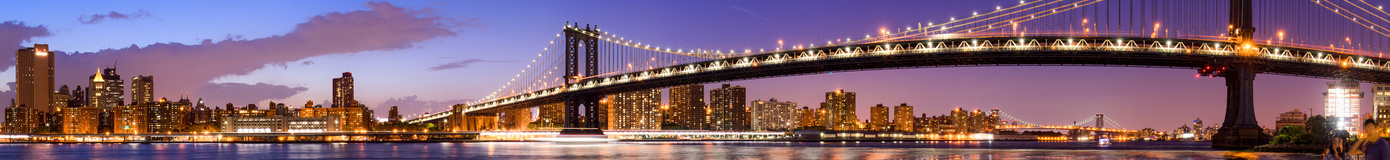 Manhattan Bridge Panorama - New York Skyline